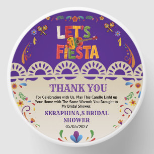 Let's Fiesta Bridal Shower Mexican Floral Mini Candle Favors