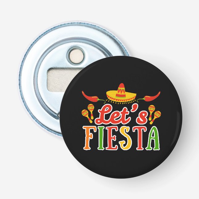 Let's Fiesta Cinco de Mayo Bottle Opener (Front)