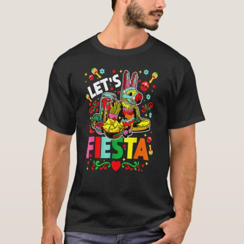 Lets Fiesta Cinco De Mayo Camisa Mexicana Hombre T_Shirt