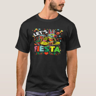 Let's Fiesta Cinco De Mayo Camisa Mexicana Hombre  T-Shirt