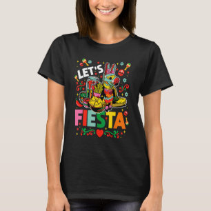 Let's Fiesta Cinco De Mayo Camisa Mexicana Hombre  T-Shirt