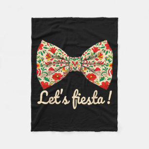 Let's fiesta cinco de mayo coquette bow cuteLet's Fleece Blanket