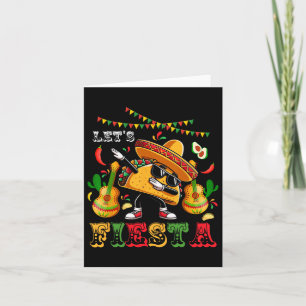 Let's Fiesta Cinco De Mayo Dabbing Taco Kids Boys Card