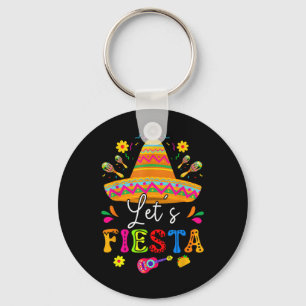 Let's Fiesta Cinco De Mayo Mexican Party Guitar Me Keychain