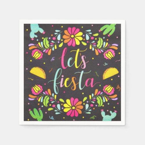 Lets Fiesta Cinco de Mayo Party Napkins