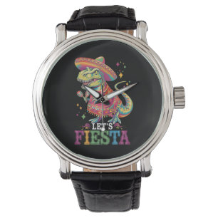 Let's Fiesta Cinco De Mayo T Rex Dinosaur Watch