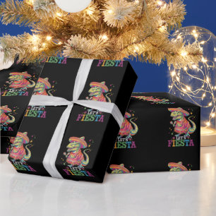 Let's Fiesta Cinco De Mayo T Rex Dinosaur Wrapping Paper