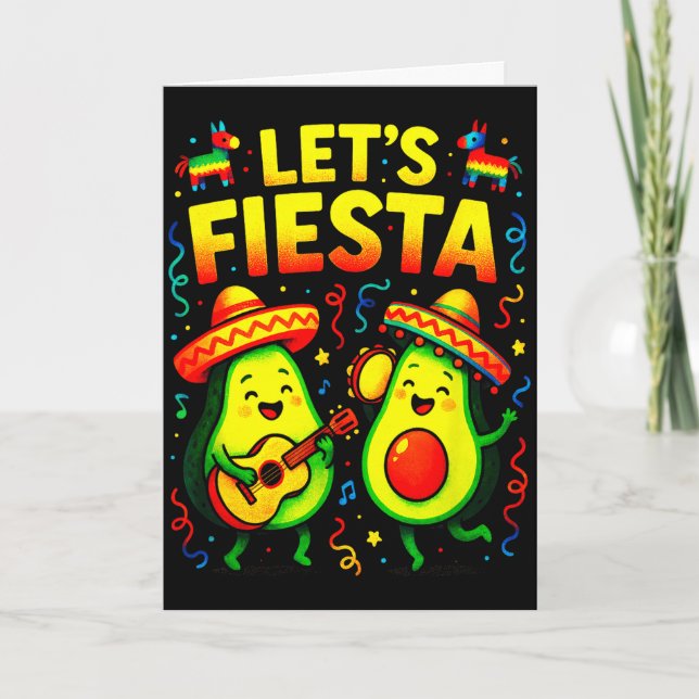 Let's fiesta - cinco mayo mexican dance fun Let's  Card (Front)