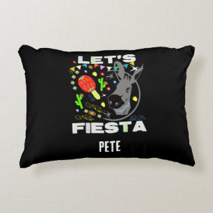 Let's Fiesta Colorful Party Accent Pillow