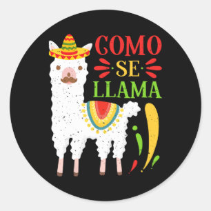 Let's Fiesta Como Te Llamas Cinco De Mayo Como Se  Classic Round Sticker