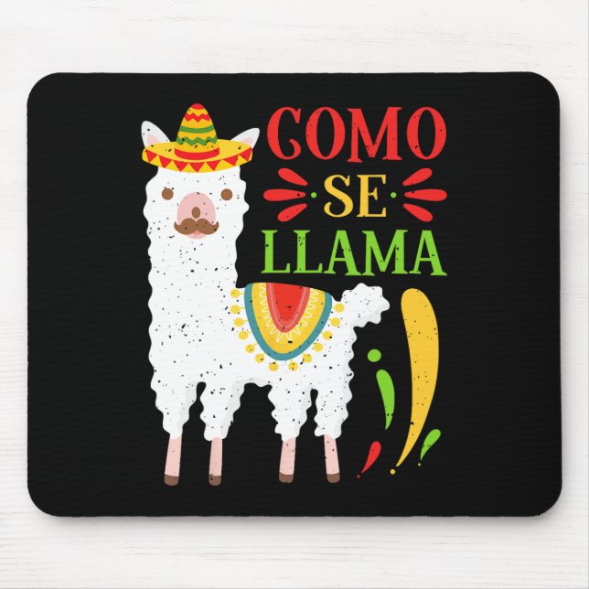 Let's Fiesta Como Te Llamas Cinco De Mayo Como Se  Mouse Pad (Front)