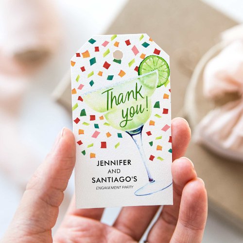Lets Fiesta Couples Engagement Thank you Gift Tags