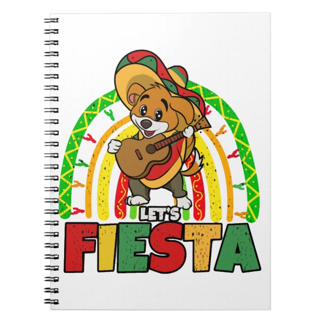 Lets Fiesta Dog Notebook (Front)
