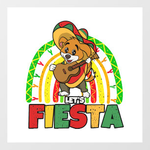 Lets Fiesta Dog Wall Decal