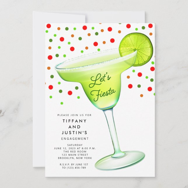 Let's Fiesta Engagement Party Invitation (Front)