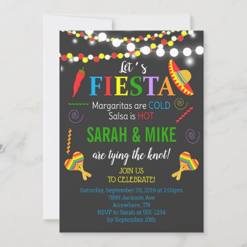 Lets Fiesta Engagement Party Invitation
