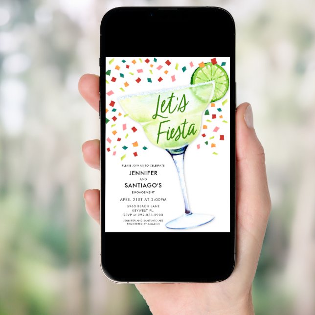 Let's Fiesta Engagement Party Invitation (Front Digital)