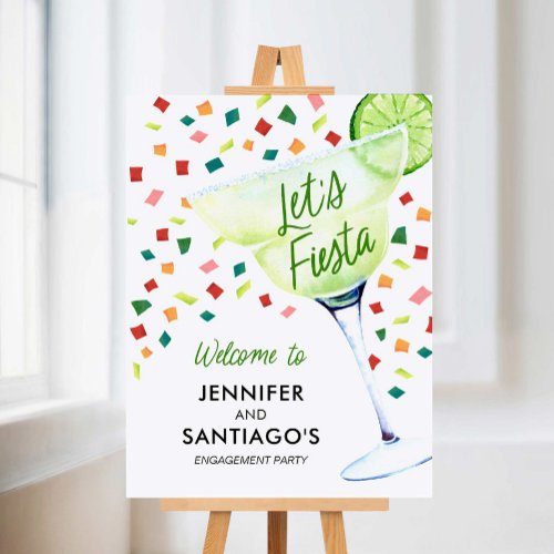 Lets Fiesta Engagement Party Welcome Sign