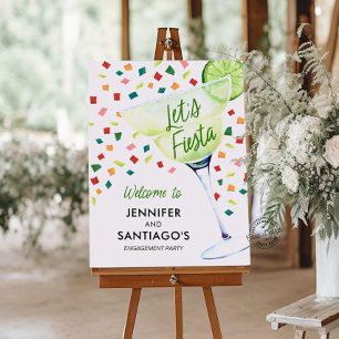 Lets Fiesta Engagement Party Welcome Sign