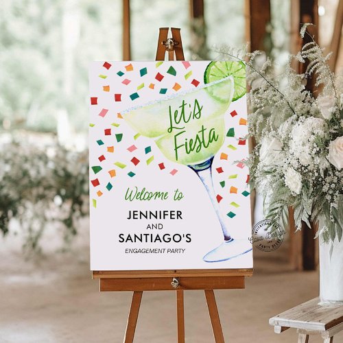 Lets Fiesta Engagement Party Welcome Sign