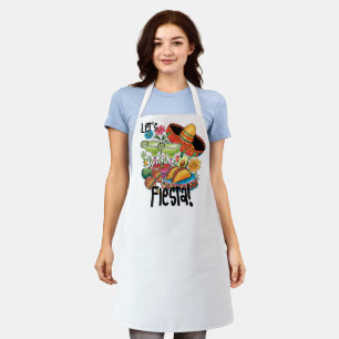 Let's Fiesta! Fun Tacos and Margarita Lover Apron