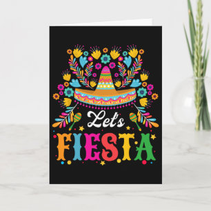 Let's Fiesta Funny Cinco De Mayo Women Men Kids  Card