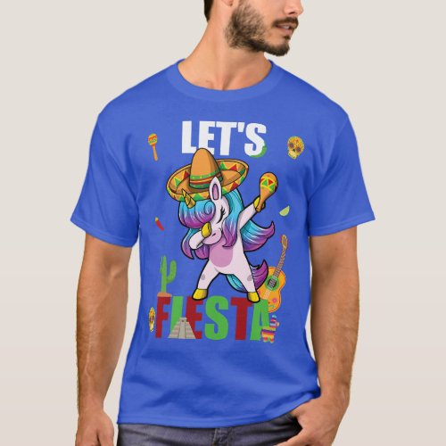 LETS FIESTA funny mexican unicorn mexico cinco de  T_Shirt