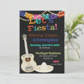 Let's Fiesta Guitar Birthday Invitation (Standing Front)