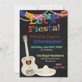Let's Fiesta Guitar Birthday Invitation (Front)