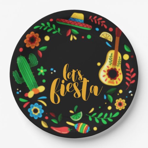 Lets Fiesta HHM Party Paper Plates