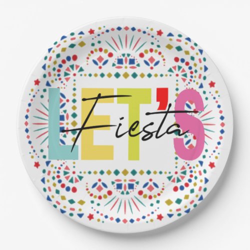 Lets Fiesta HHM Party Paper Plates