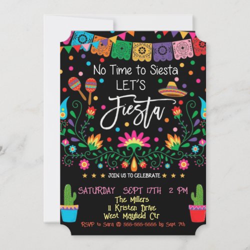 Lets Fiesta Hispanic Heritage Month Party Invitation