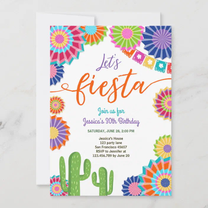 mexican birthday party invitations