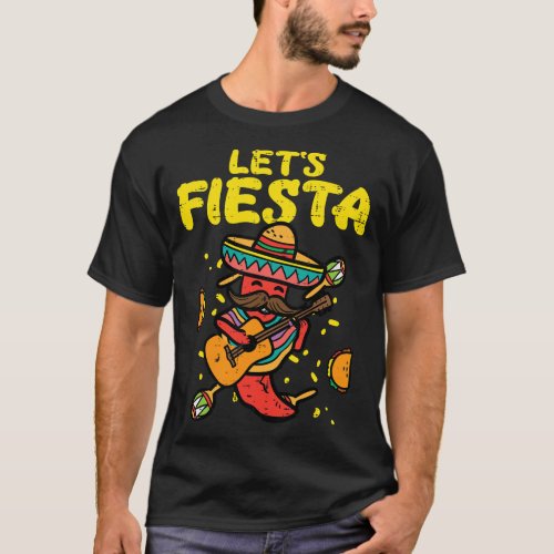 Lets Fiesta Jalapeno Funny Cinco De Mayo Mexican P T_Shirt