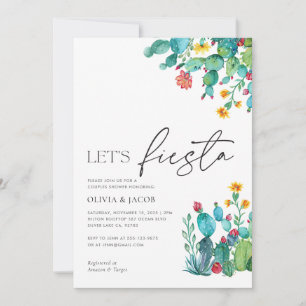 Let's Fiesta Mexican Couples Shower Invitation