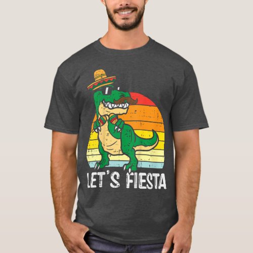 Lets Fiesta Mexican Dino Trex Cinco De Mayo Toddle T_Shirt