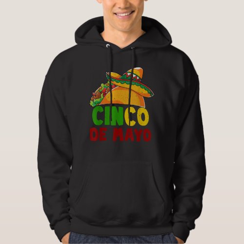 Lets Fiesta Mexican Tacos Sombrero Cinco De Mayo Hoodie