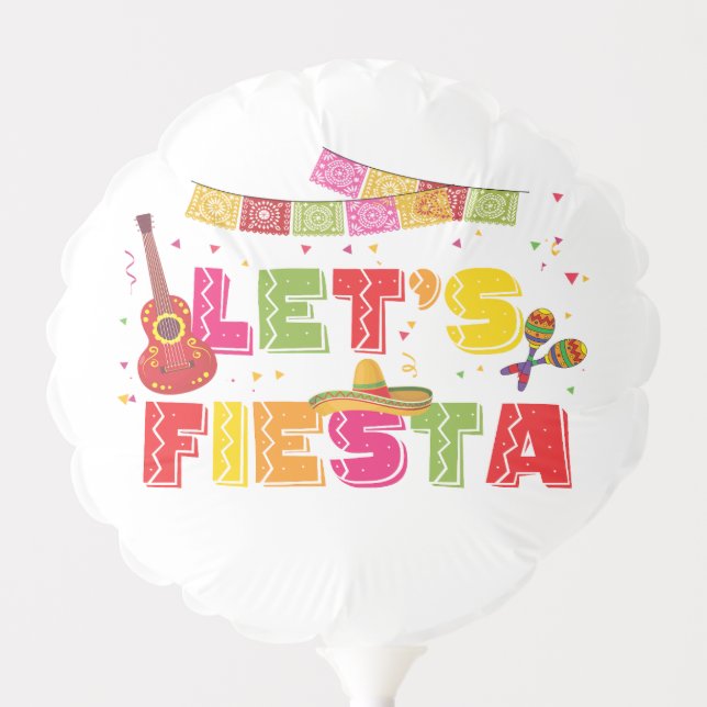 Let's Fiesta Party Balloon  (Front)