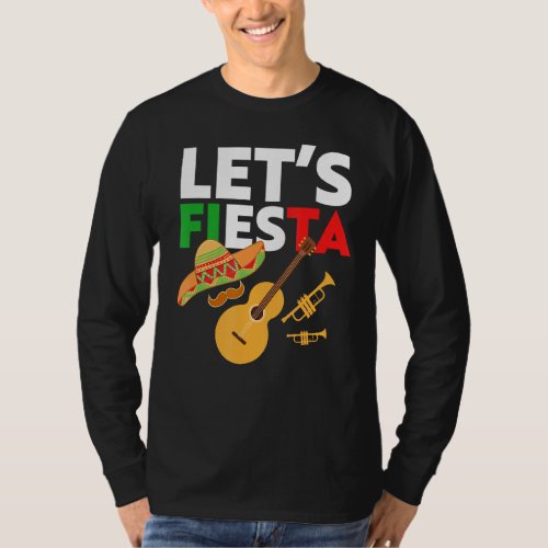 Lets Fiesta Party Cinco De Mayo 5th May Mexican M T_Shirt