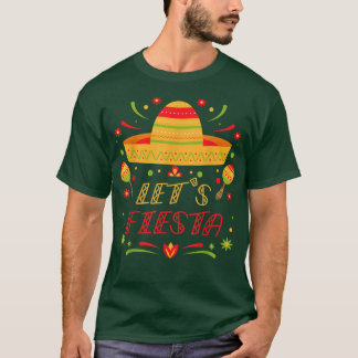Lets Fiesta Party Fruit Avocado Cinco Meican Party T-Shirt