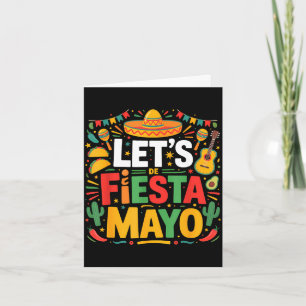 Let's fiesta party mexican 5 de mayo funny cinco card
