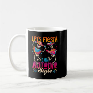 Let's Fiesta San Antonio Cinco De Mayo Mexican Ske Coffee Mug