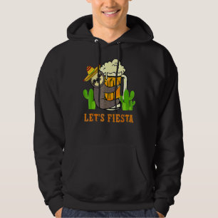 Let's Fiesta Sloth Beer Drinking Cinco De Mayo Mex Hoodie