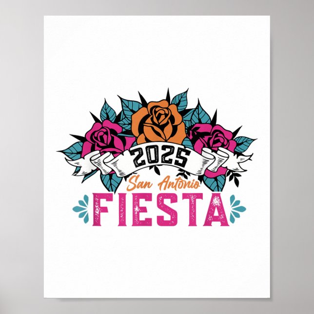 Lets Fiesta Squad 2025 San Antonio Texas Cinco De  Poster (Front)