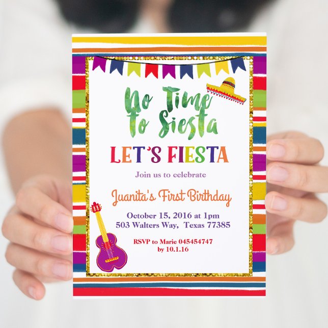 Let's Fiesta Taco 5th birthday Invitation (Creator Uploaded)