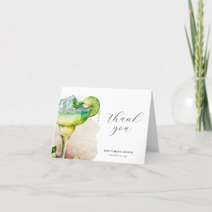 Let's Fiesta Tequila Bridal Shower Letterpress Thank You Card