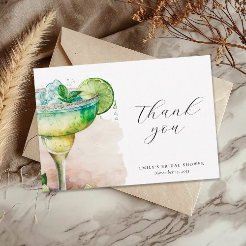 Lets Fiesta Tequila Bridal Shower Thank You Card