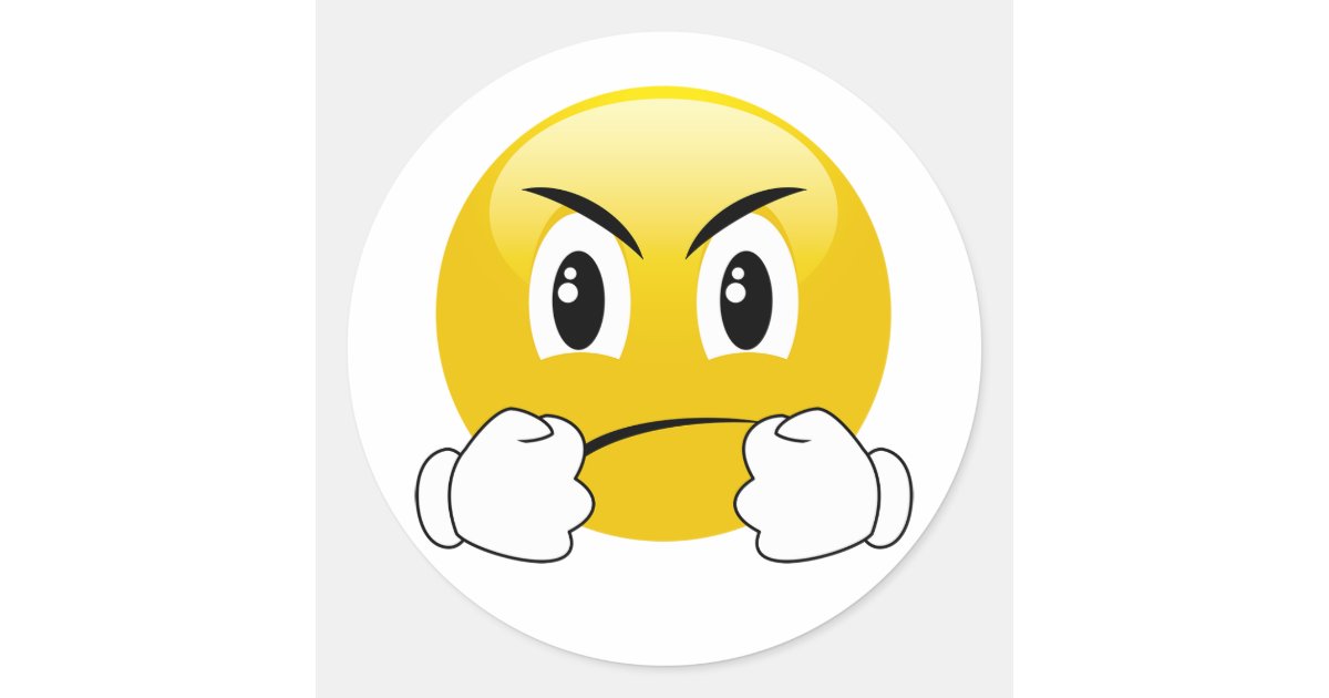 Let's Fight Punching Emoji Stickers Zazzle