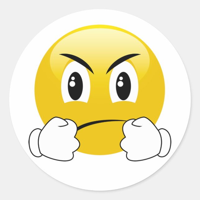 Let's Fight Punching Emoji Stickers (Front)