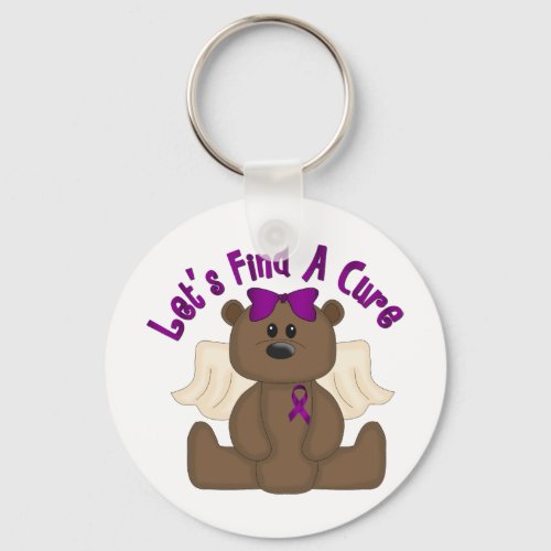Lets Find The Cure Bear Keychain